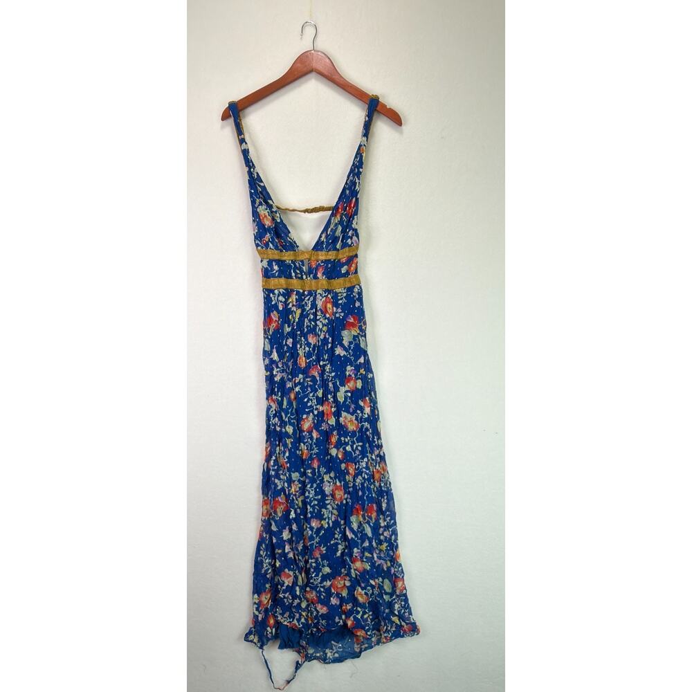 Rixo Charlotte Maxi Dress Blue Floral Size S - Picture 3 of 11